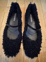 Guglielmo Rotta black fleece flats, size 41