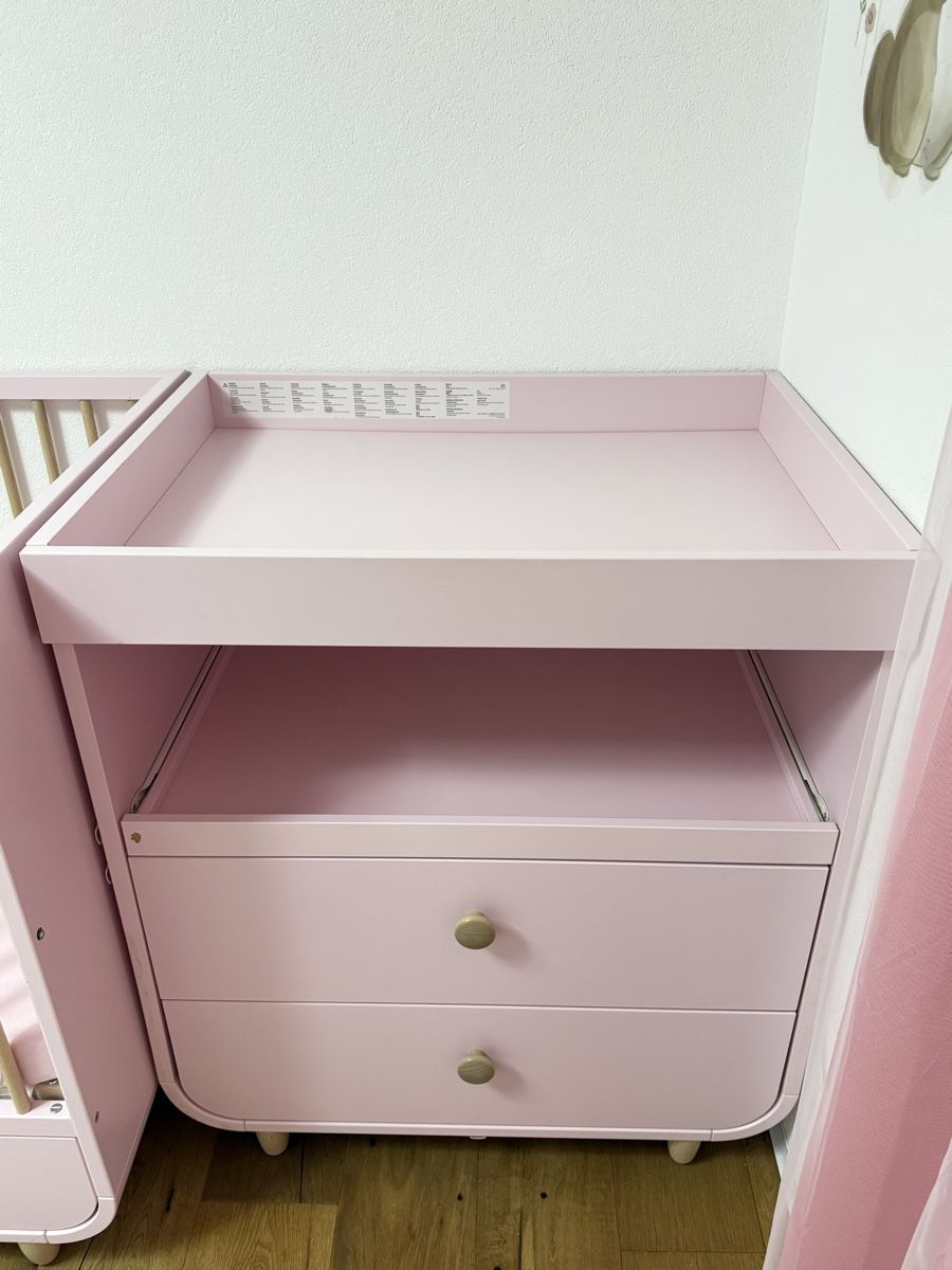 Ikea Wickeltisch & Zubehör: IKEA MYLLRA Baby Crib with changing table, Light Pink – Gebraucht aus Pratteln von ole_lm65 2