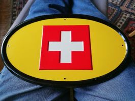 Antique insigne Suisse 1939-1945 Saurer bus truck camion 