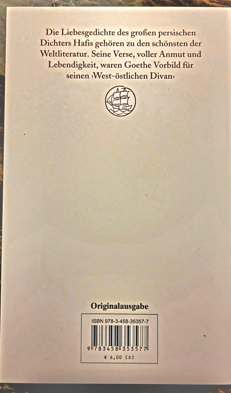 Libri: Hafis - Liebesgedichte – Usato da Oberuzwil venduto da rtr_wp6m 1