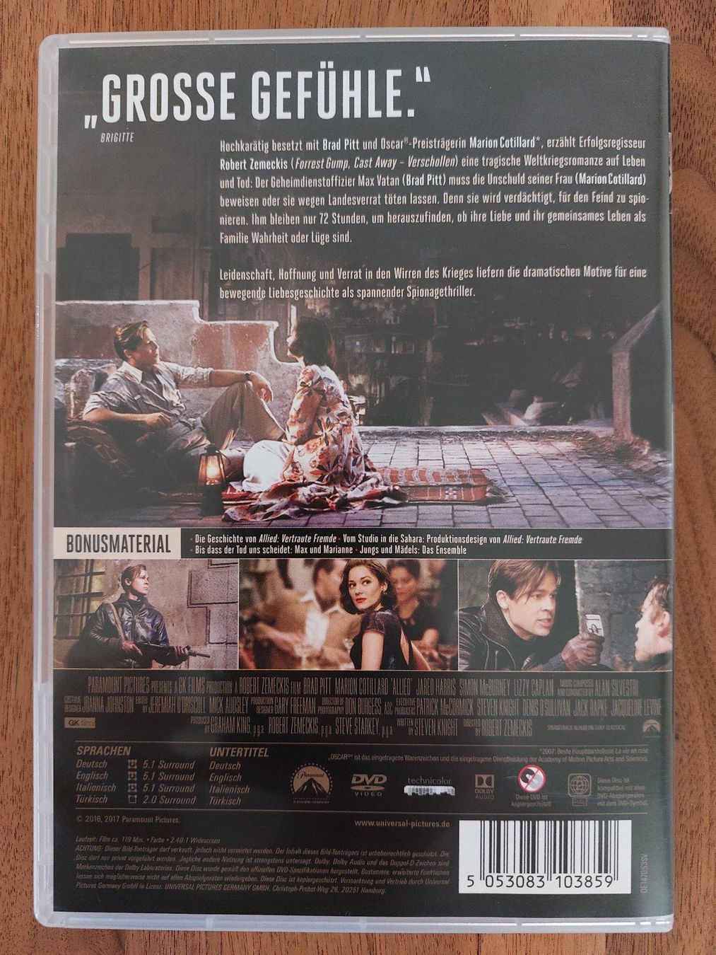 Tutti i DVDs: DVD - Allied / Vertraute Fremde – Usato da Rheinfelden venduto da FilmAuktion 1