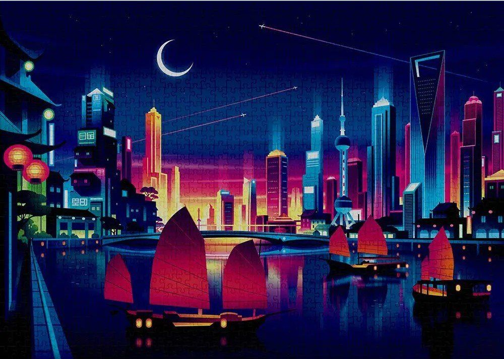 Puzzle: Puzzle Skyline - 1000 Teile von Cloudberries. Cloudberries i – Nuovo e nell'imballaggio originale da Uster venduto da Ludit