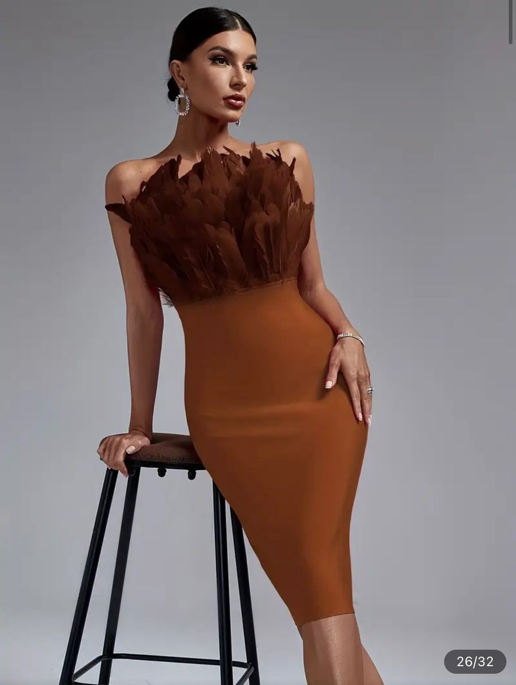 Vestiti: Jolie robe de cocktail avec plumes – Nuovo (secondo la descrizione) da Genève venduto da Annilu 4