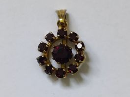 Pendentif vintage avec Grenats - Style Bohême!
