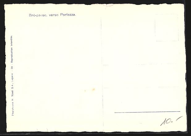 Cartoline postali: AK Brè-Paese, Panorama verso Porlezza – Usato da Berlin venduto da bartko-reher 1