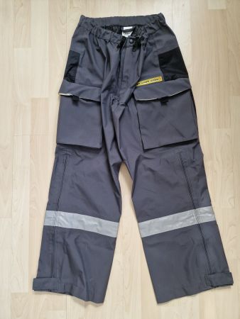Regenhose Arbeitshose Gr. 40/42 Grau mit Reflektoren