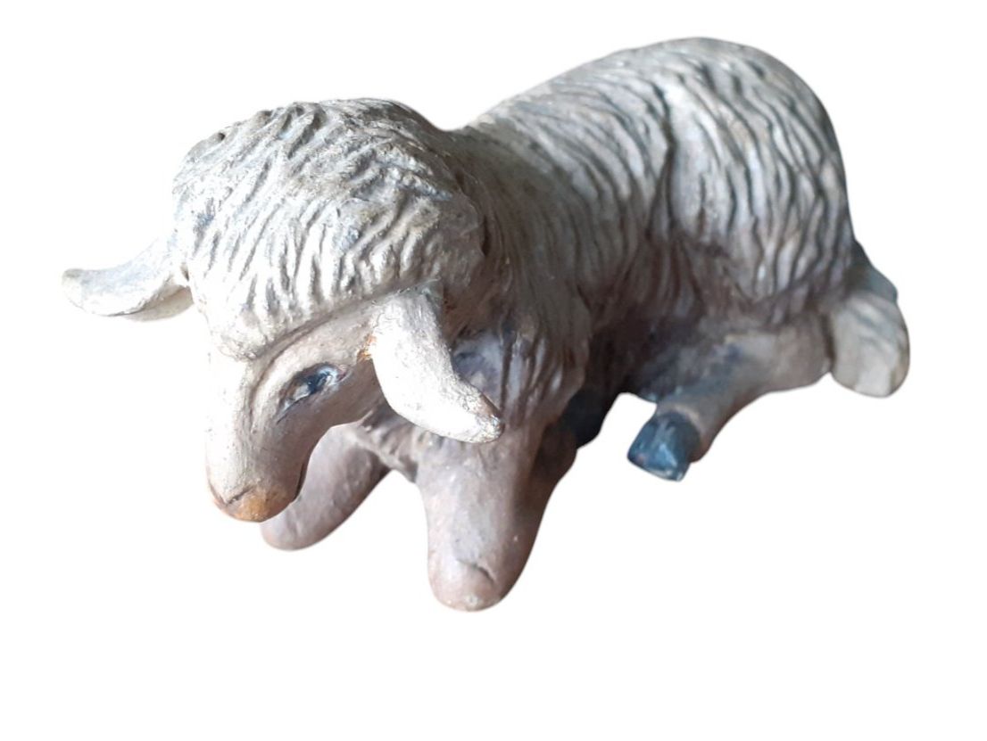 Statuette: Antike Holzfigur Krippenfigur Schaf – Usato da Mörschwil venduto da antiksalon21 2