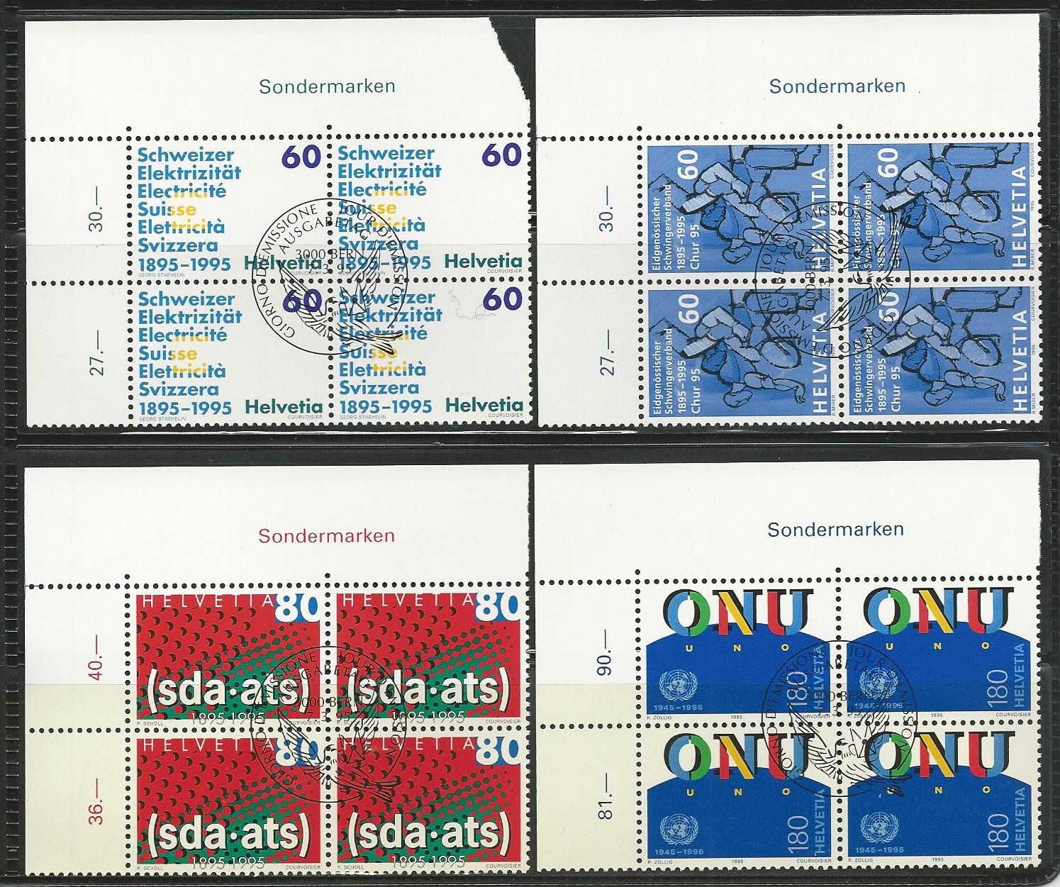 Tutti i francobolli: 1995 Nr. 872-875 ET – Usato da Basel venduto da Melphi