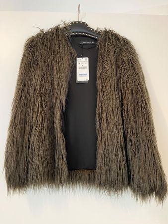 Neue Zara Woman Kunstfell Jacke 