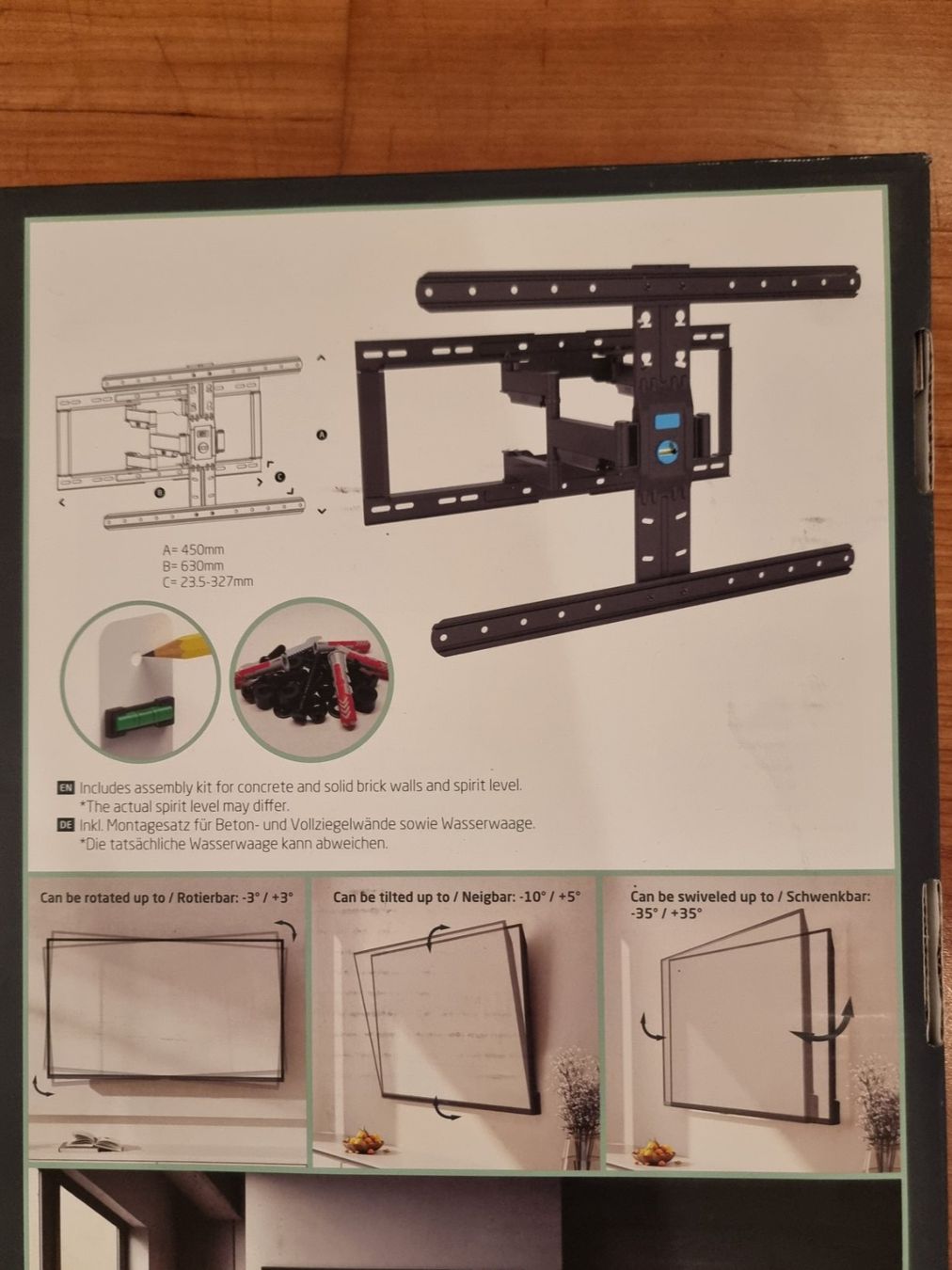 Supporti a parete: TV Wandhalterung, max. 80" – Nuovo e nell'imballaggio originale da Widen venduto da kel_smm8 3