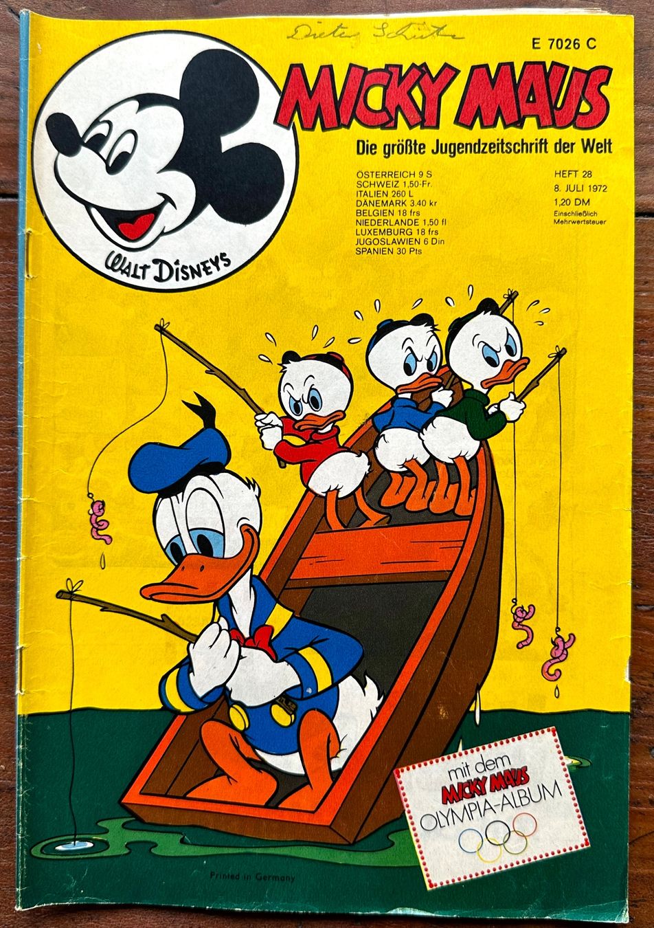 Comics: Micky Maus Nr. 28   8.7.1972, hunderte Comics ab 1.- – Gebraucht aus Seltisberg von quadartswiss