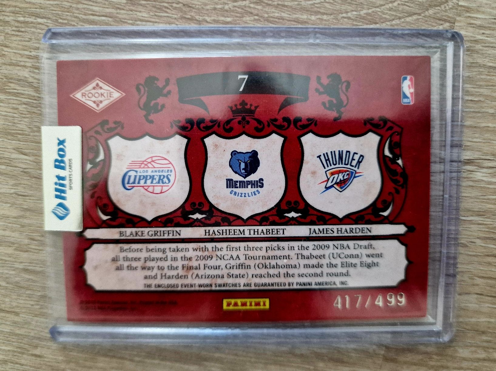Nba Cartes à collectionner: Blake Griffin Hasheem Thabeet James Harden – Neuf (Voir description) à Chavornay par nuno1974 1
