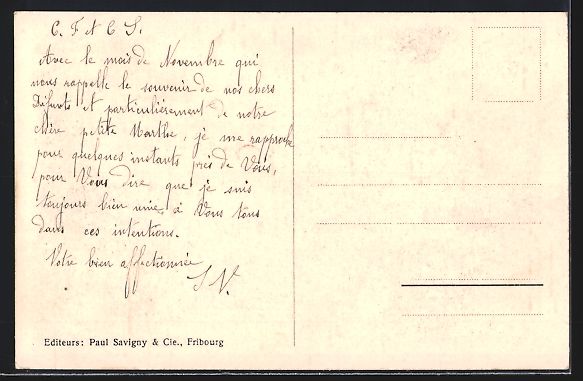 Cartes postales: AK Billens, Hospice, Vue d'ensemble – D'occasion à Berlin par bartko-reher 1