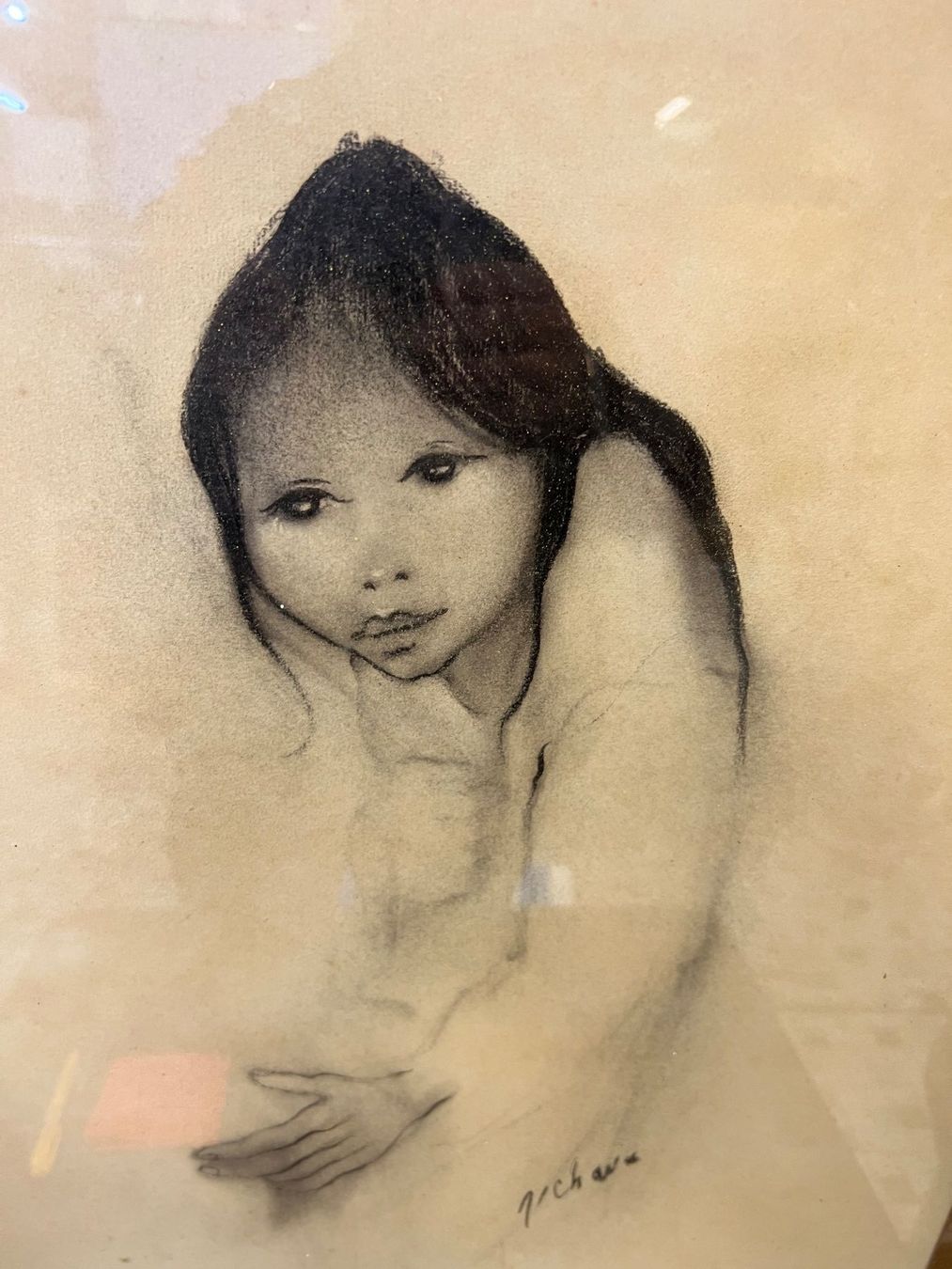 Dipinti: TABLEAU PORTRAIT ASIATIQUE SIGNÉ – Usato da Genève venduto da Qanil77 5