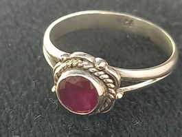 RUBINRING 925 SILBER