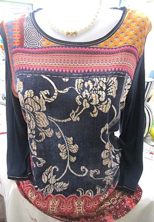 DESIGUAL Bluse / Shirt sehr edel-neuwertig! S / M mit Strass