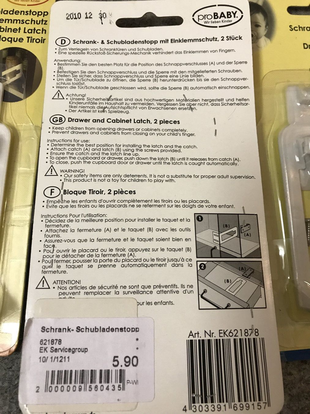 Cucine complete: Schrank- und Schubladenstopp – Usato da Guntershausen venduto da Gloominati 2