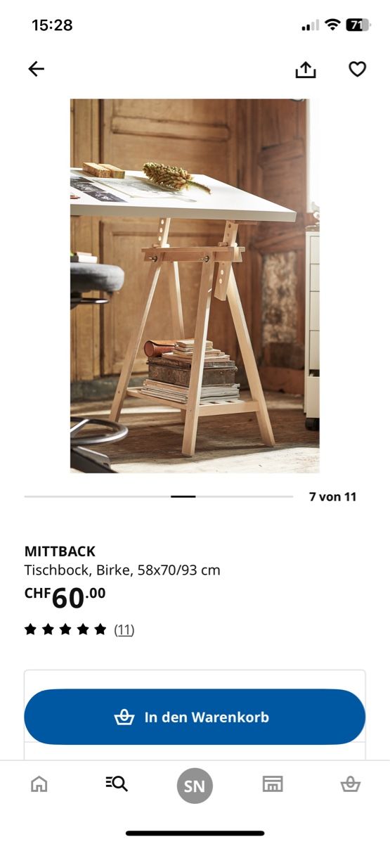 Ikea Altri mobili per ufficio: Tischbein/ -bock (Ikea: Mittback) – Nuovo (secondo la descrizione) da Trimbach venduto da pin_dsm9 2