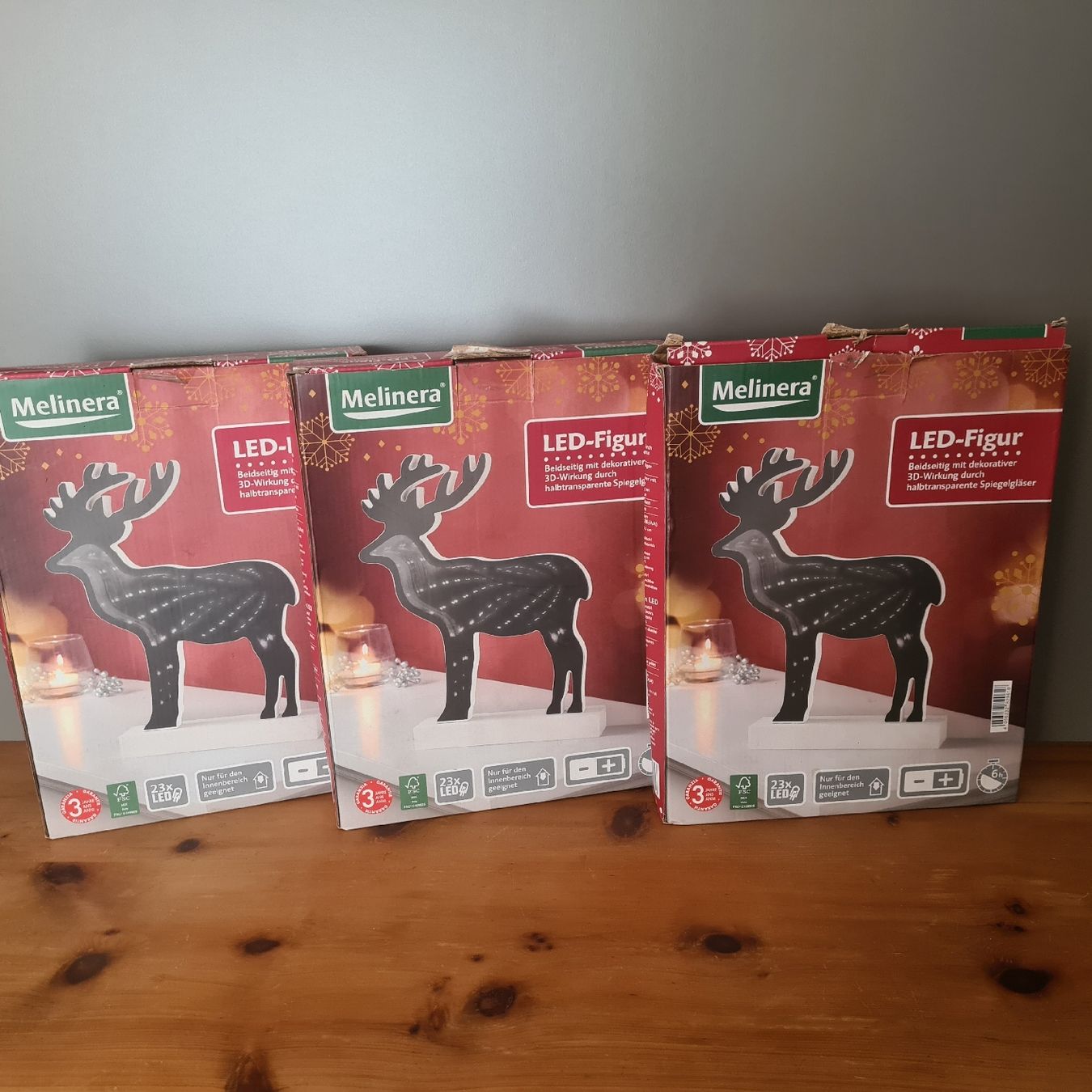 Alle Dekorationen: 3 LED Figuren mit 3D Wirkung – Gebraucht aus Steinen von turbogeiss99