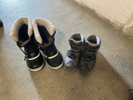 Bottes Sorel 32 + bottines hivers 32