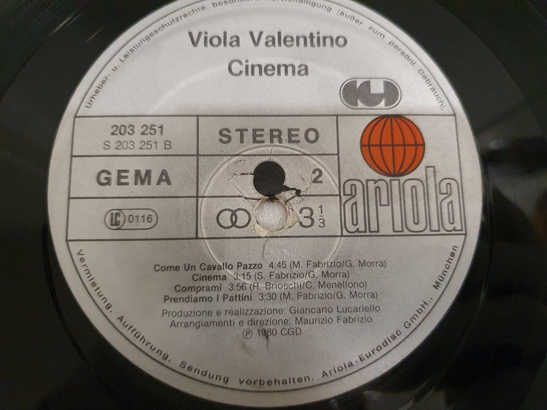Schallplatten: Viola Valentino – Cinema – Gebraucht aus Uster von Vinyl-Leidenschaft 6