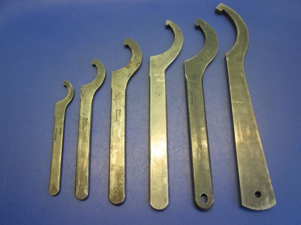 6-teiliges C-Hakenschlüssel Set - Verstellbare Mutternschlüssel Für Graviermaschinen & Mehr