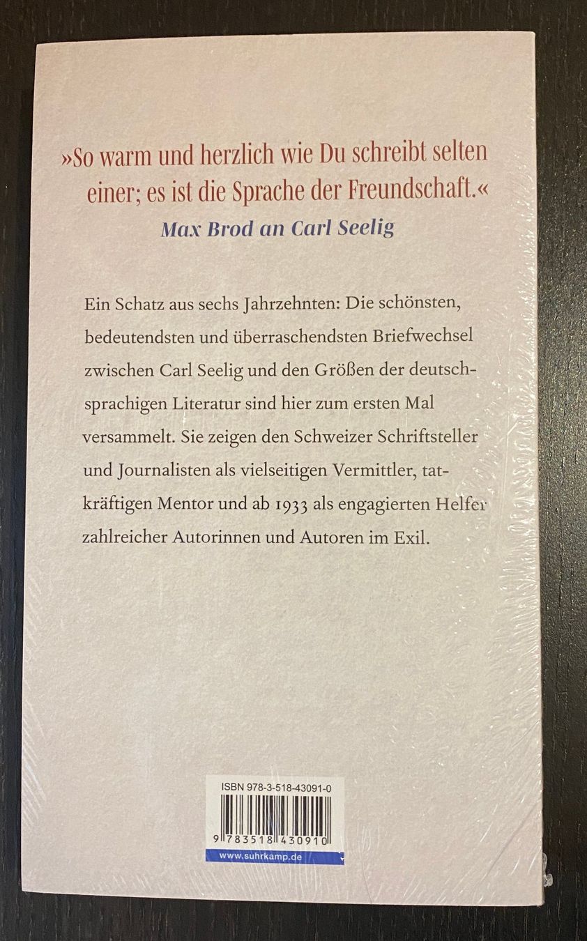 Libri: Buch Carl Seelig Briefwechsel – Nuovo e nell'imballaggio originale da Winterthur venduto da YaV 1