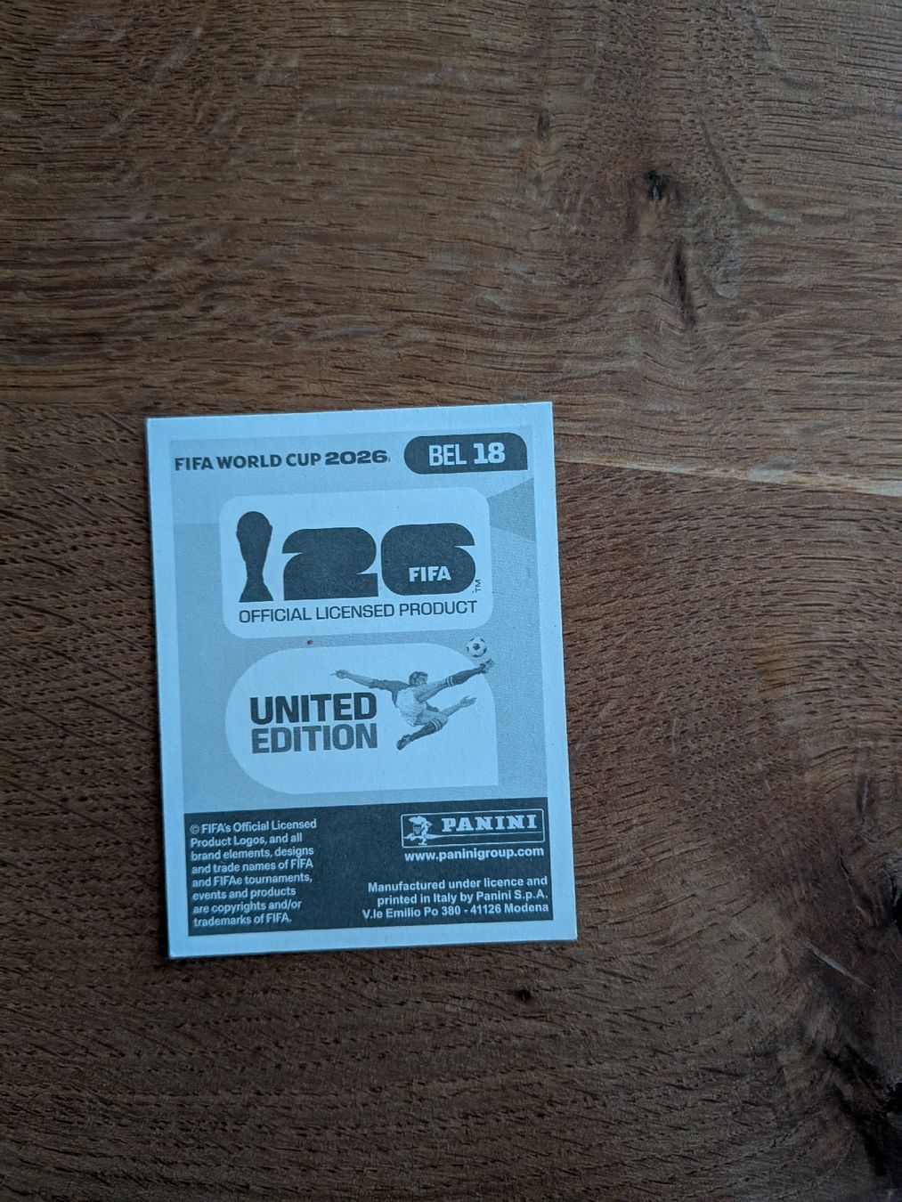 Panini Carte collezionabili: Panini Bild BEL 18 – Nuovo (secondo la descrizione) da Eschenbach SG venduto da SanFranciscoCalifornia 1