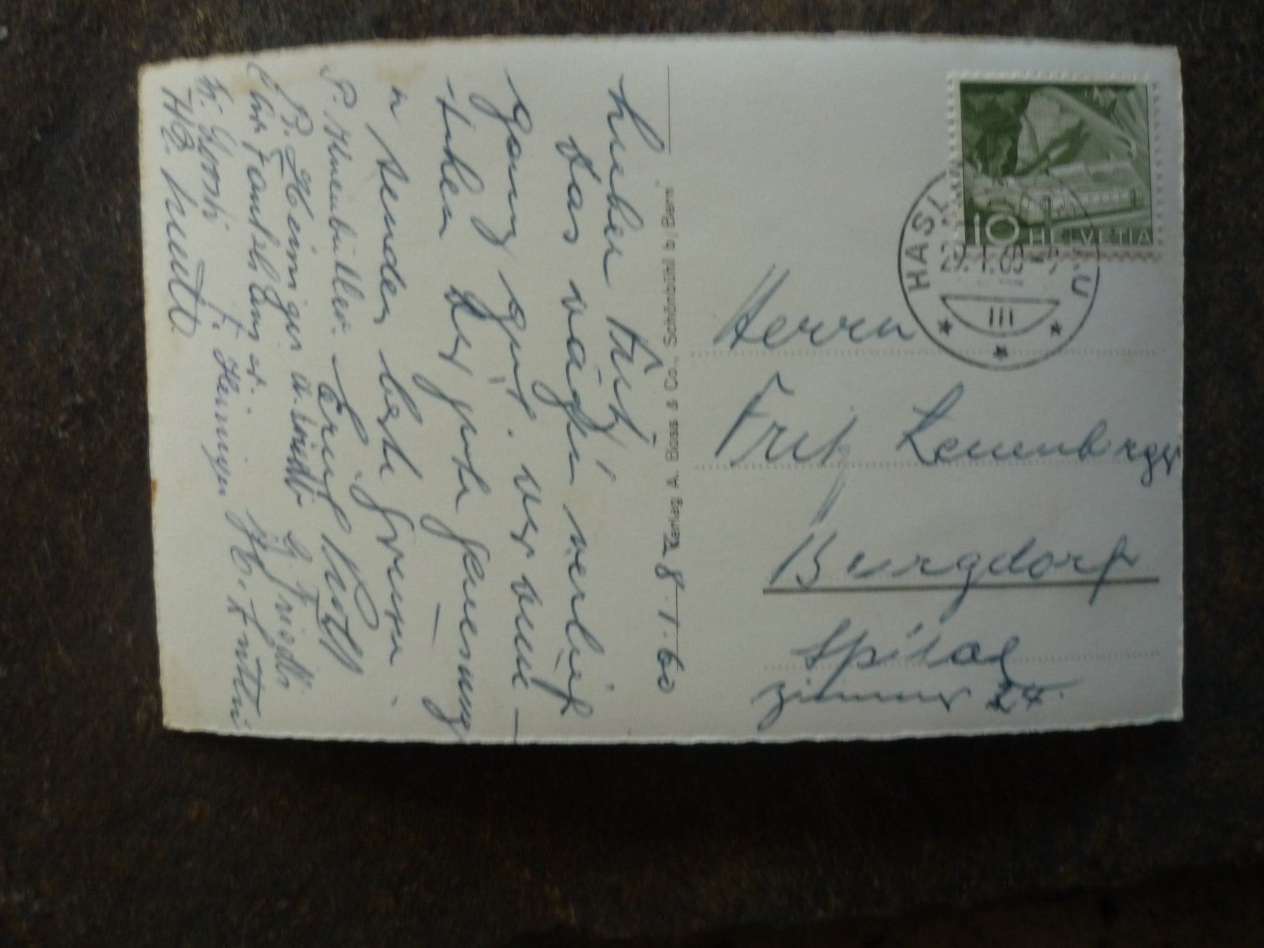 Cartes postales: Alte Ansichtskarte, Britternmatt - Rinderbach 1/IV, 1960 – D'occasion à Langnau i. E. par Laendu7000 1