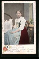 Dame in Appenzeller Tracht, in einer Stu