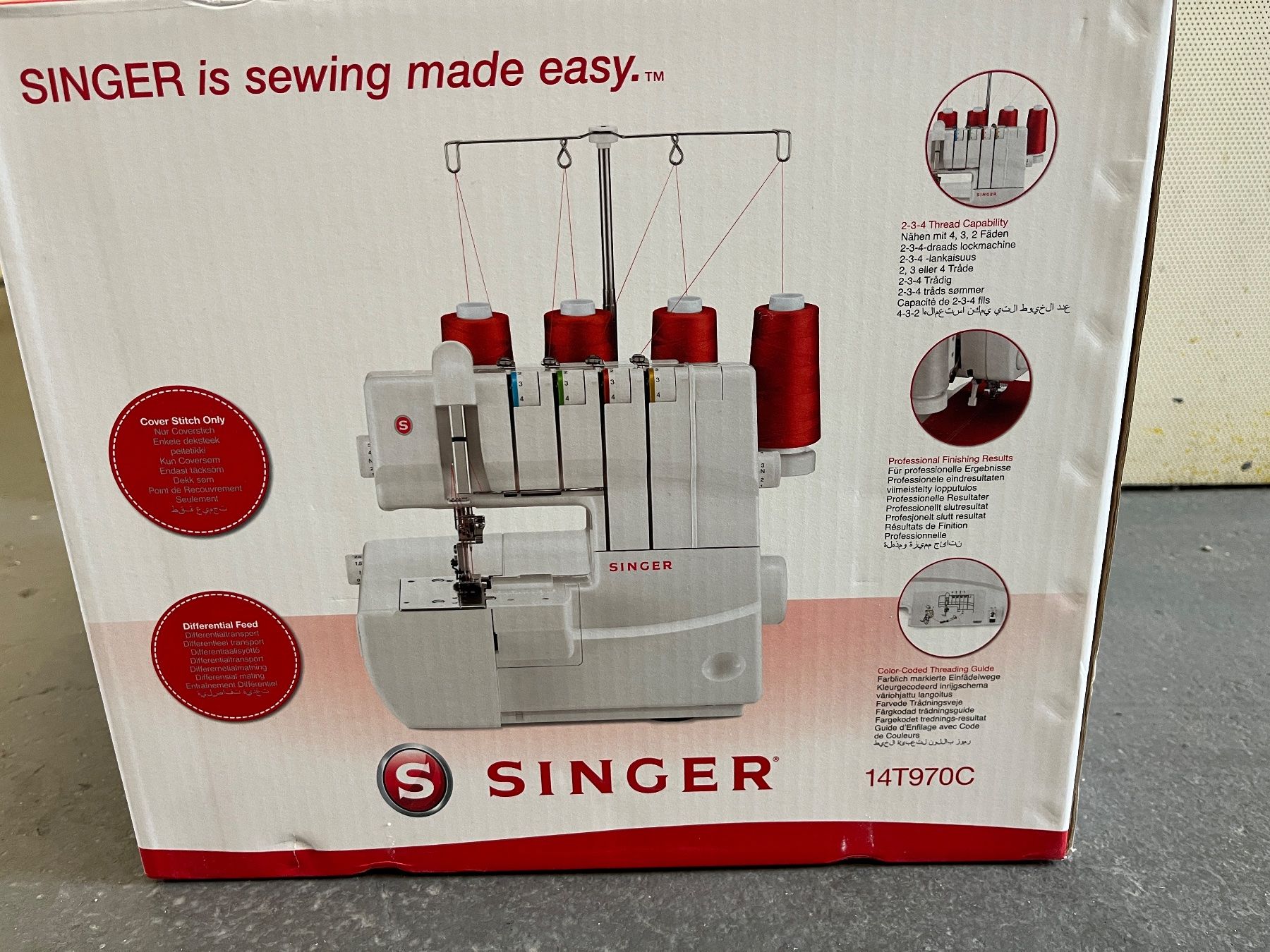 Singer Macchine da cucire: Singer machine à coudre/ recouvreuse Point de recouvrement – Nuovo e nell'imballaggio originale da Genève venduto da CostumeSeverine 3