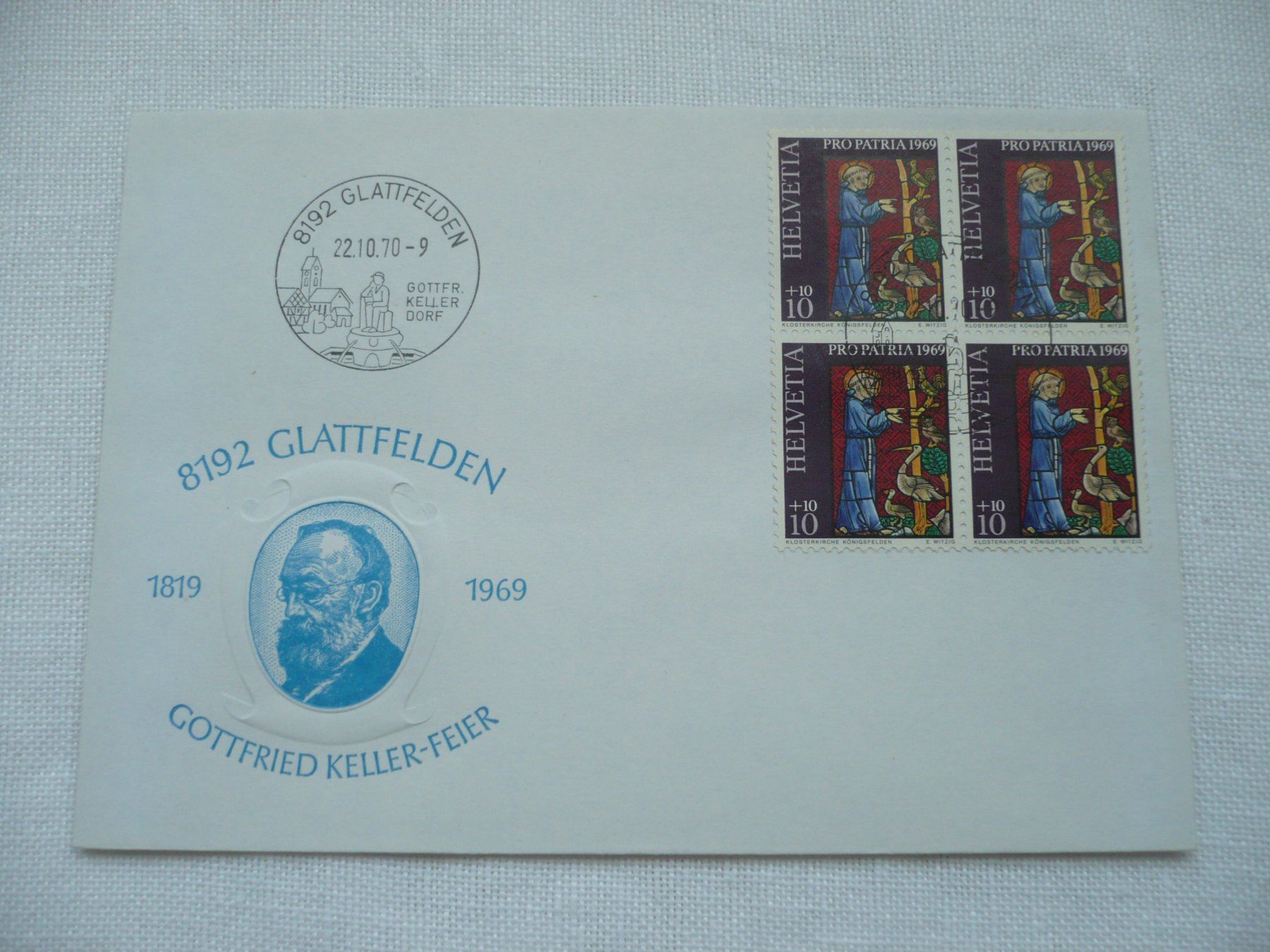 Tutti i francobolli: 1970 Werbedatumstempel - ET 8192 Glattfelden – Usato da Zürich venduto da saltandpepper008