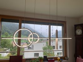 Hängeleuchte modern Metall Aluminium Ringe/Stangen neuwertig