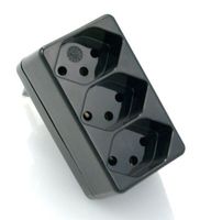 Mehrfachstecker 3×T13 schwarz