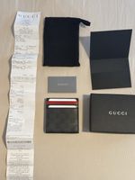 Gucci portefeuille à rabat GG Supreme noir/gris, bande Web –