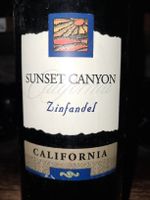 Sunset canyon zinfandel California 2003 