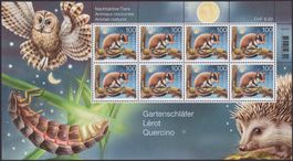 2016, Gartenschläfer Nager Nr. 1592 Kleinbogen ** FW: 8.00