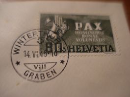 Brief 80 Rp, PAX 1945, gelaufen, o 14. VI.45, Winterthur