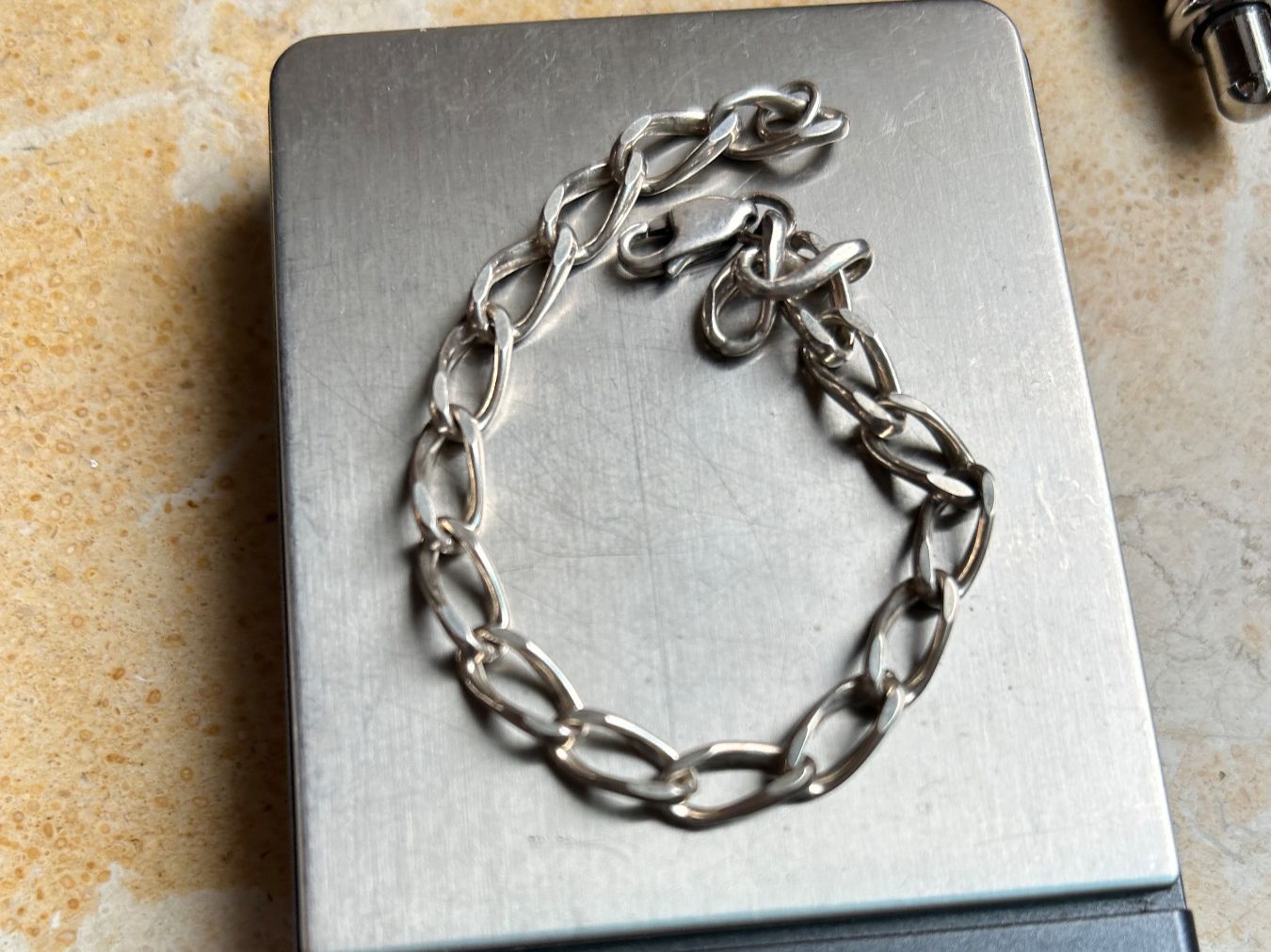 Armbänder & -reifen: Armband  Silber  runde Panzerkette (17.7cm) – Gebraucht aus Laufen von Bellebellezza 3