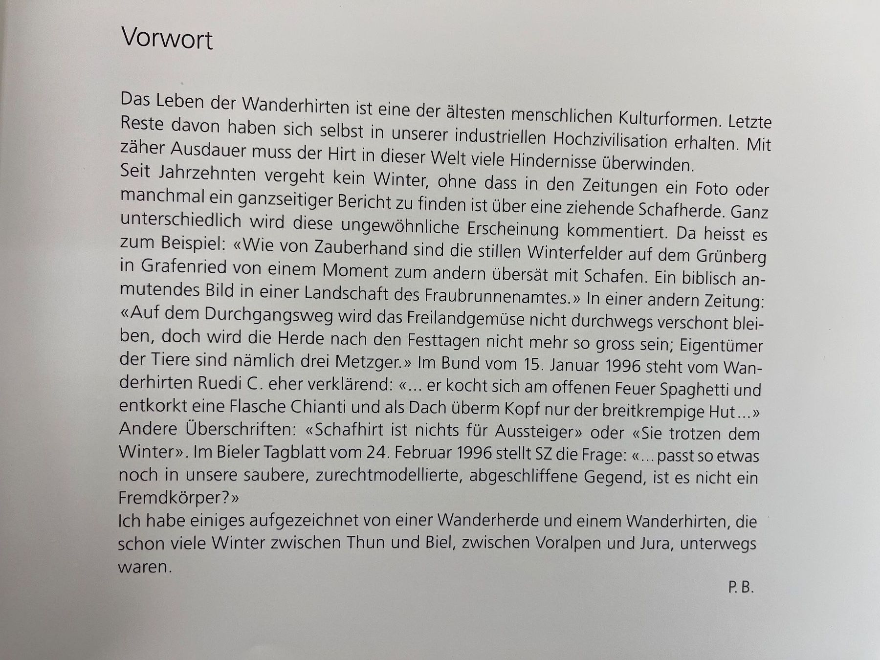 Libri: Bergmann Peter  Winterweide mit einem Schafhirten unterwegs – Usato da Pfäffikon ZH venduto da buresi 1
