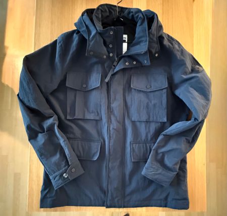 Strellson Parka Herren dunkelblau Kapuze Gr. 56