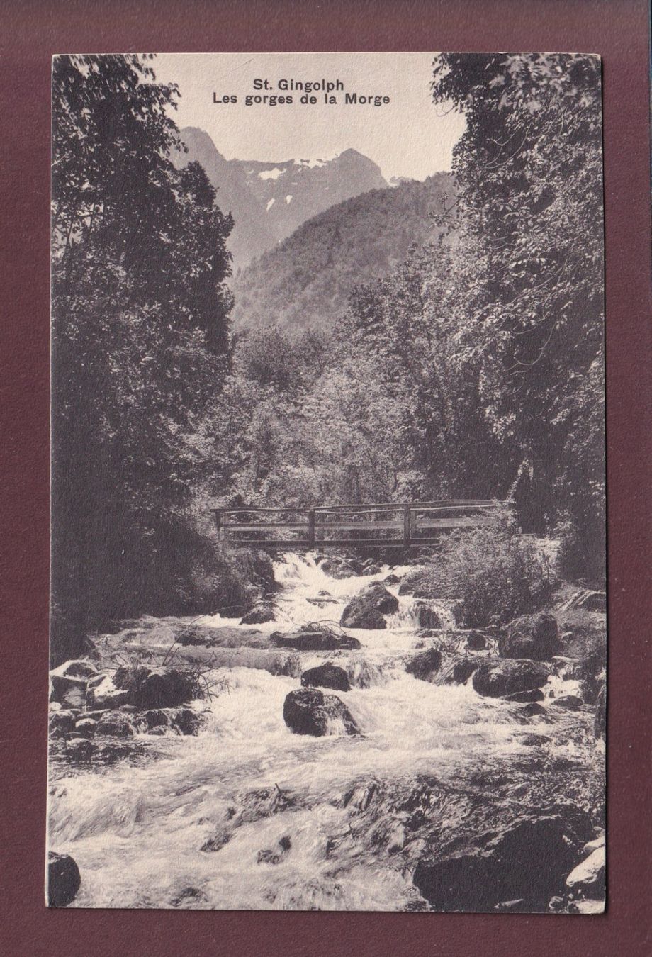 Cartoline postali: ST. GINGOLPH - Gorges de la Morge – Usato da Pully venduto da nicecards