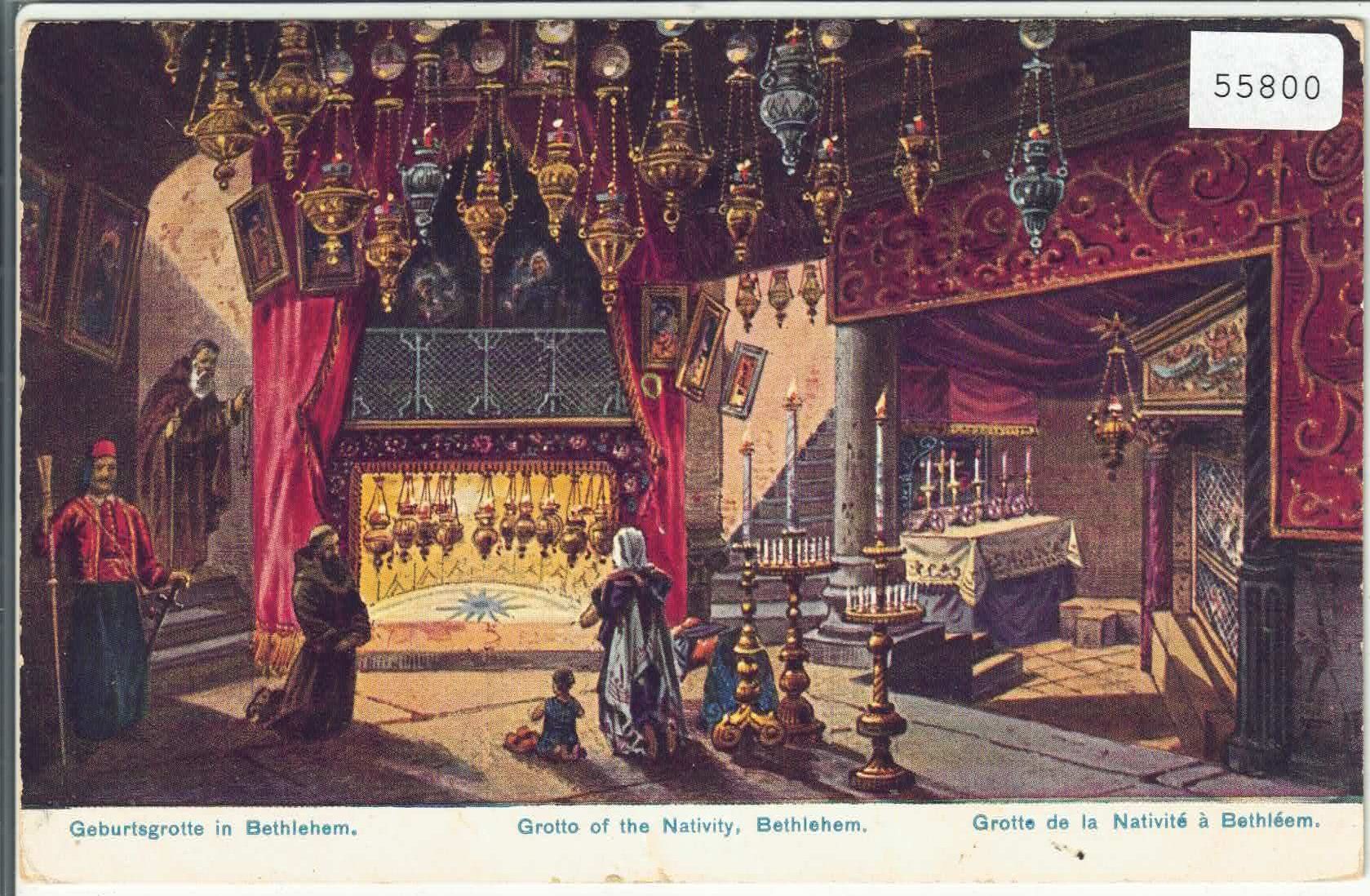 Ansichtskarten: Geburtsgrotte in Bethlehem – Gebraucht aus Ettingen von Kartenplanet