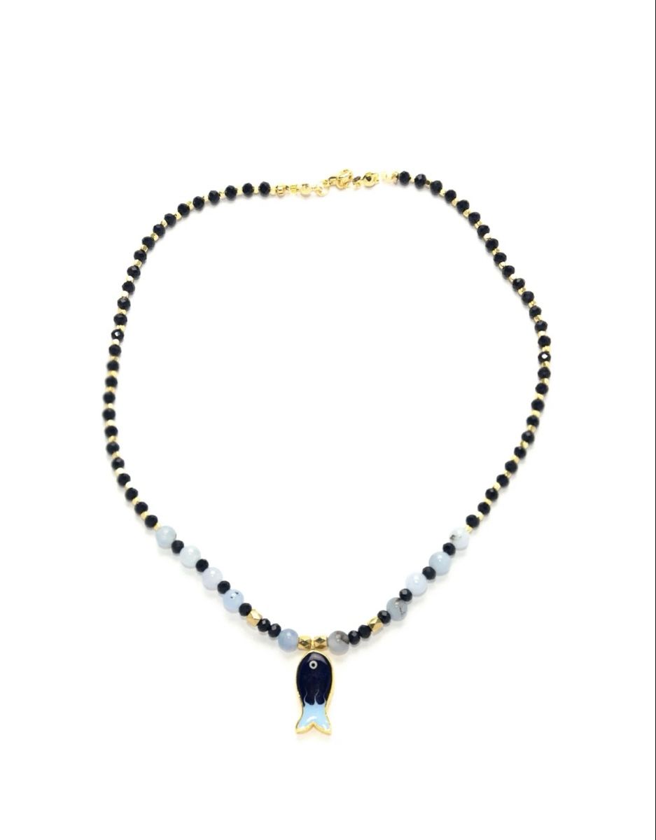 Catenine: Fish Gemstone Necklace – Nuovo e nell'imballaggio originale da Adliswil venduto da sed_tn96