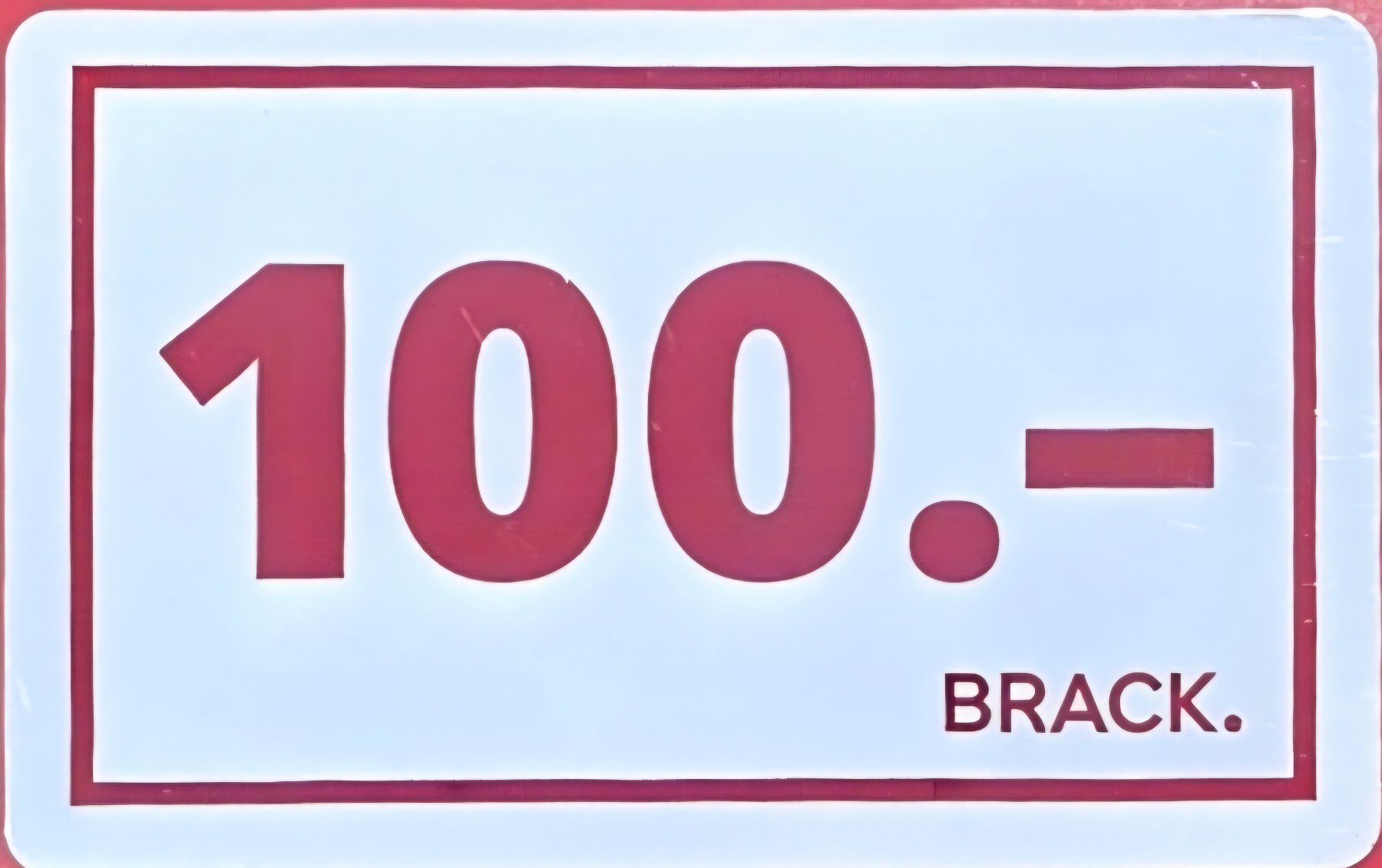 Buoni: CHF 100.– Brack Gutschein – Nuovo e nell'imballaggio originale da Hedingen venduto da Luca25