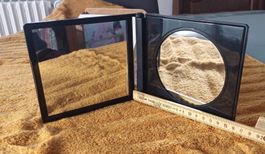 Miroir de poche, maquillage  pliable neuf,noir,14x16cm