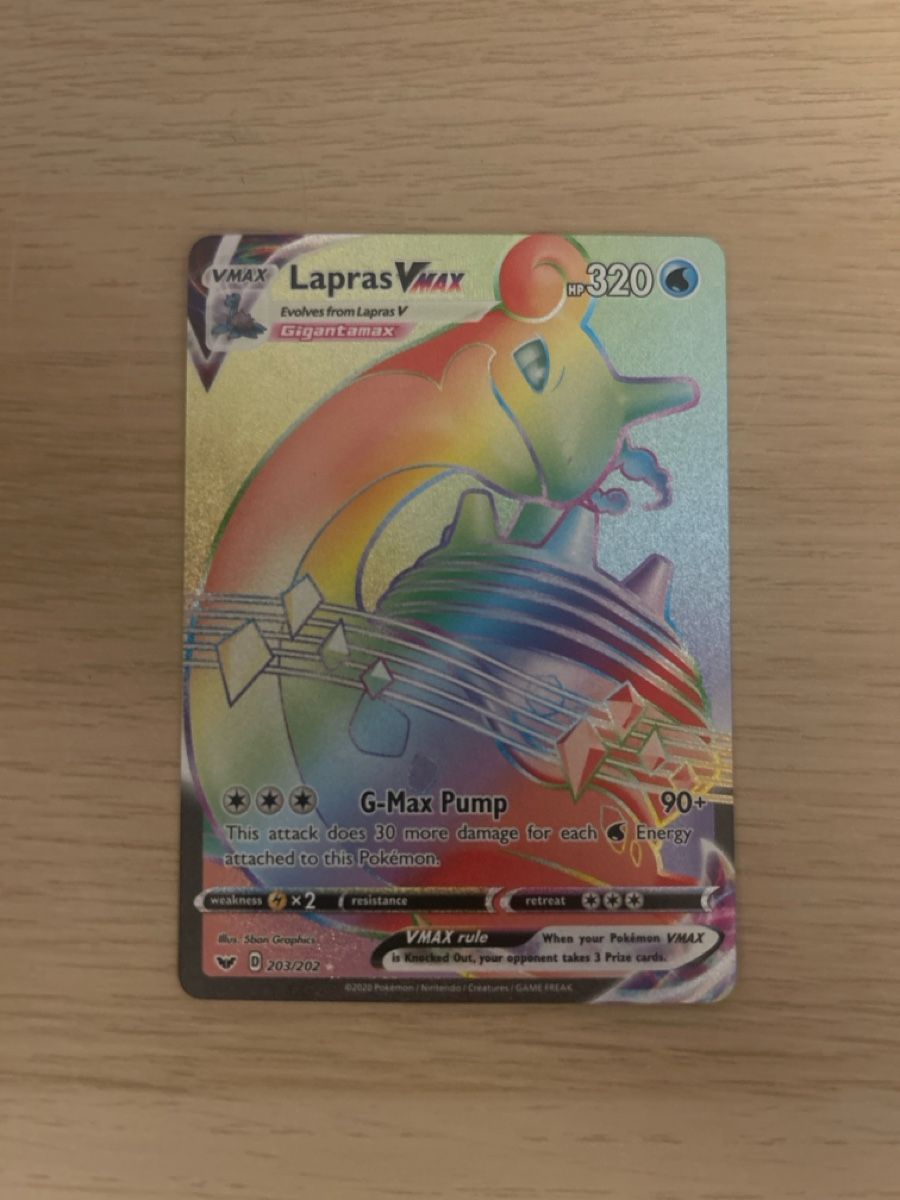 Pokémon Sammelbilder & Trading cards: Lapras Vmax 203/202 – Gebraucht aus Lausanne von POKEALE