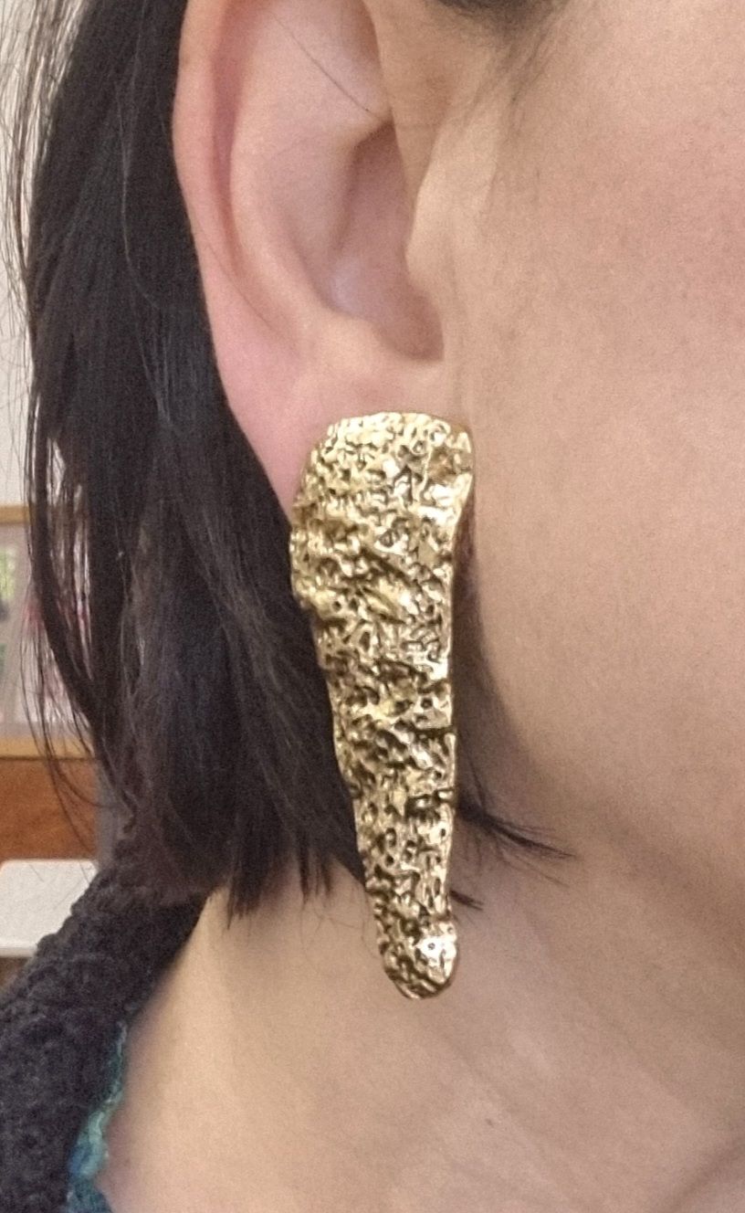 Orecchini pendenti & Orecchini a lobo: Boucles d'oreilles pendantes design dorées – Nuovo (secondo la descrizione) da Veyrier venduto da Leilazizou