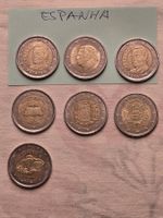 2-Euro-Münzen aus Spanien, verschiedene Jahrgänge
