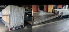 Remorque à plateau avec 2 rampes alu et caisson bâché ou non